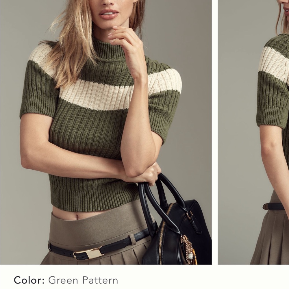 Green Pattern Women's Sweater